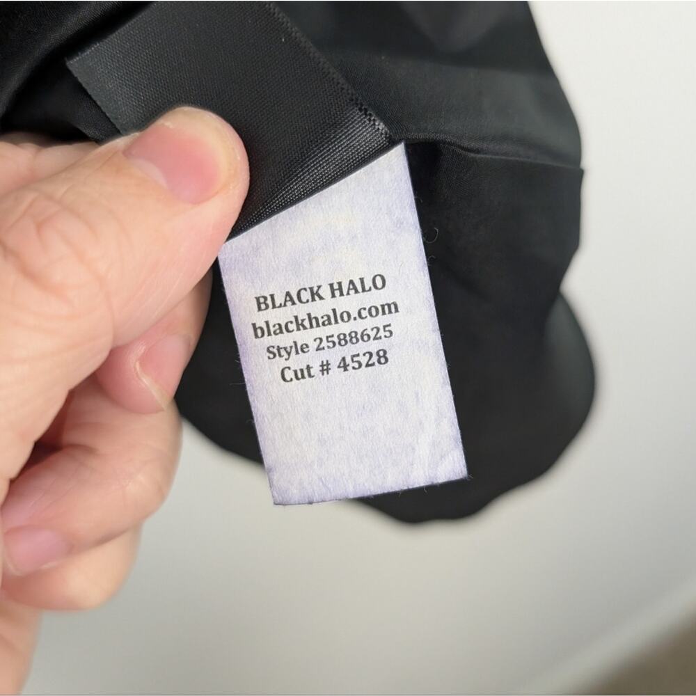 Black Halo Black Chipley Mini Scoop Neck Fit & Flare Dress Size 4 - Picture 9 of 9